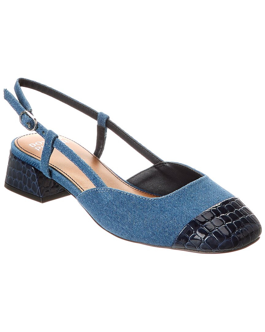 Женские туфли-лодочки Donald Pliner Reval с ремешком на спине из холста и кожи