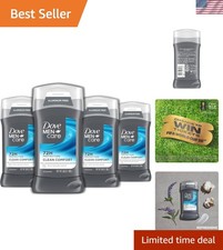 4 Pack Aluminum Free Deodorant for Men   72-Hour Odor Protection  Moisture