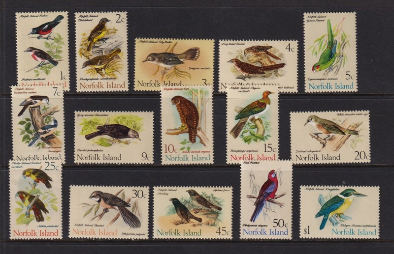 Norfolk Island - 1970 Birds set, Mint, NH, cat. $ 33.25
