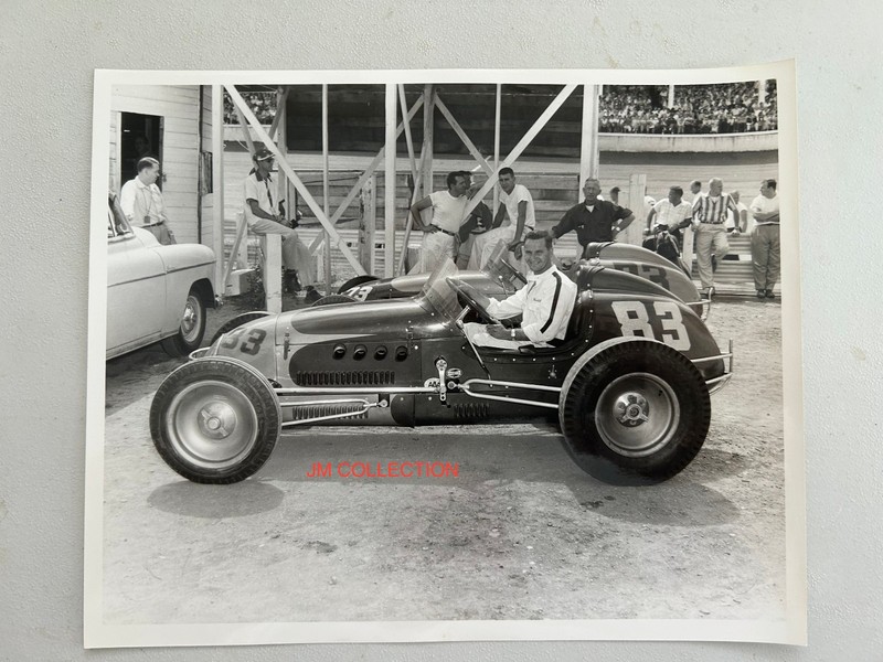 RARE PHOTO OF SPRINT CAR DRIVER BUDDY CAGLE 1955!