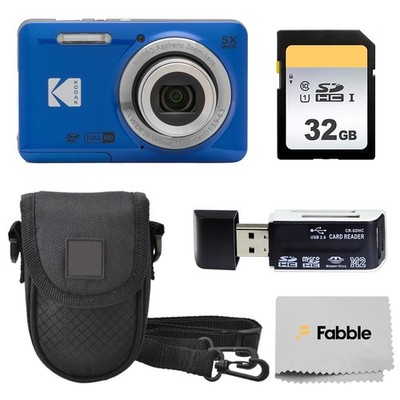 Kodak PIXPRO FZ55 Digital Camera (Blue) Bundle