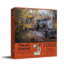 SunsOut Train's Coming 1000 pc Jigsaw Puzzle