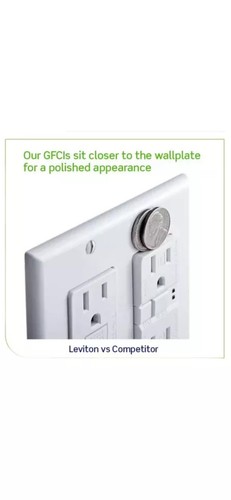 Leviton GFTR1-4W 4er-Pack GFI GFCI 15A manipulationssichere Steckdose weiß brandneu - Bild 4 von 4