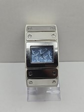 Fender Guitar Leather Cuff Bracelet Watch Rectangle Japan Quartz New Battery