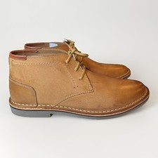 Steve Madden Men  s Tan Leather Hestonn Ankle Boots Size 8.5