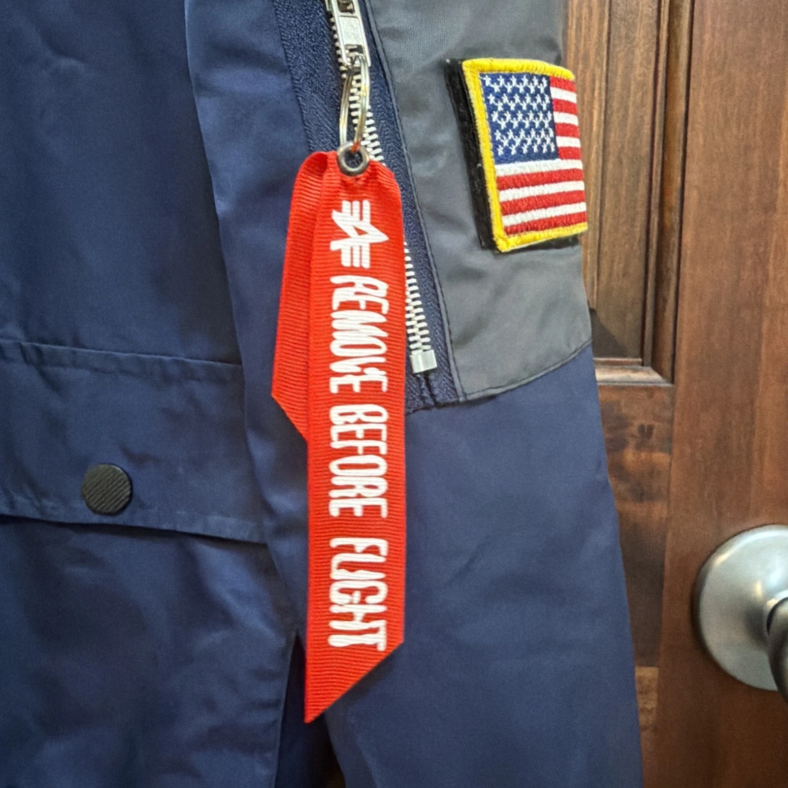 ASSTSERIES NASA Bomber Jacket Black Flight Jacket Space Logo Mens Medium Costume - product detail image 19