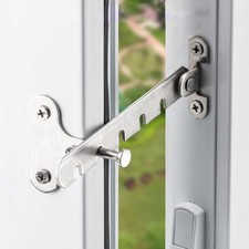 Window Restrictor Latch, 4 Pack, Window Wind Hook, Adjustable Window Safety L...