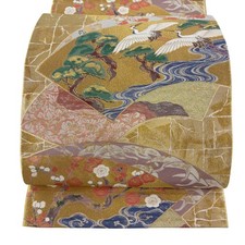 Obi Buone CondizioniFUKURO OBI Ottimo Prodotto Hismitori Tsuru Ebai Oro Argento