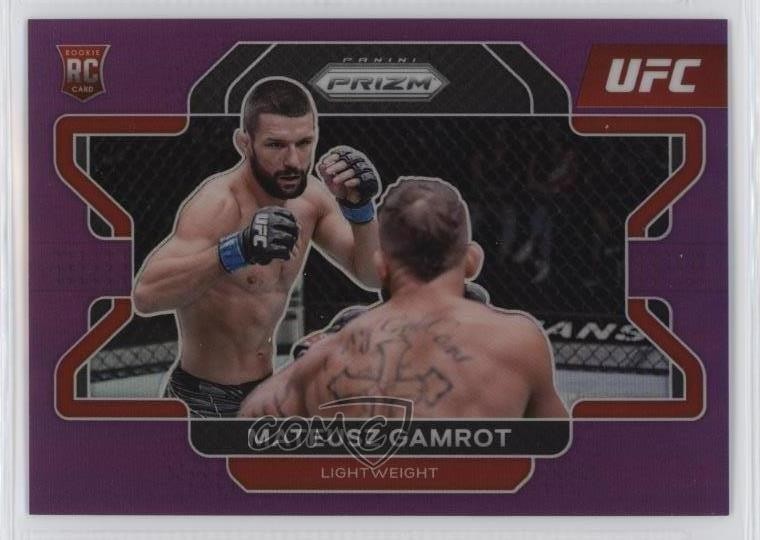 2022 Panini Prizm UFC Purple Prizm 110/149 Mateusz Gamrot #66 Rookie RC 0ud4