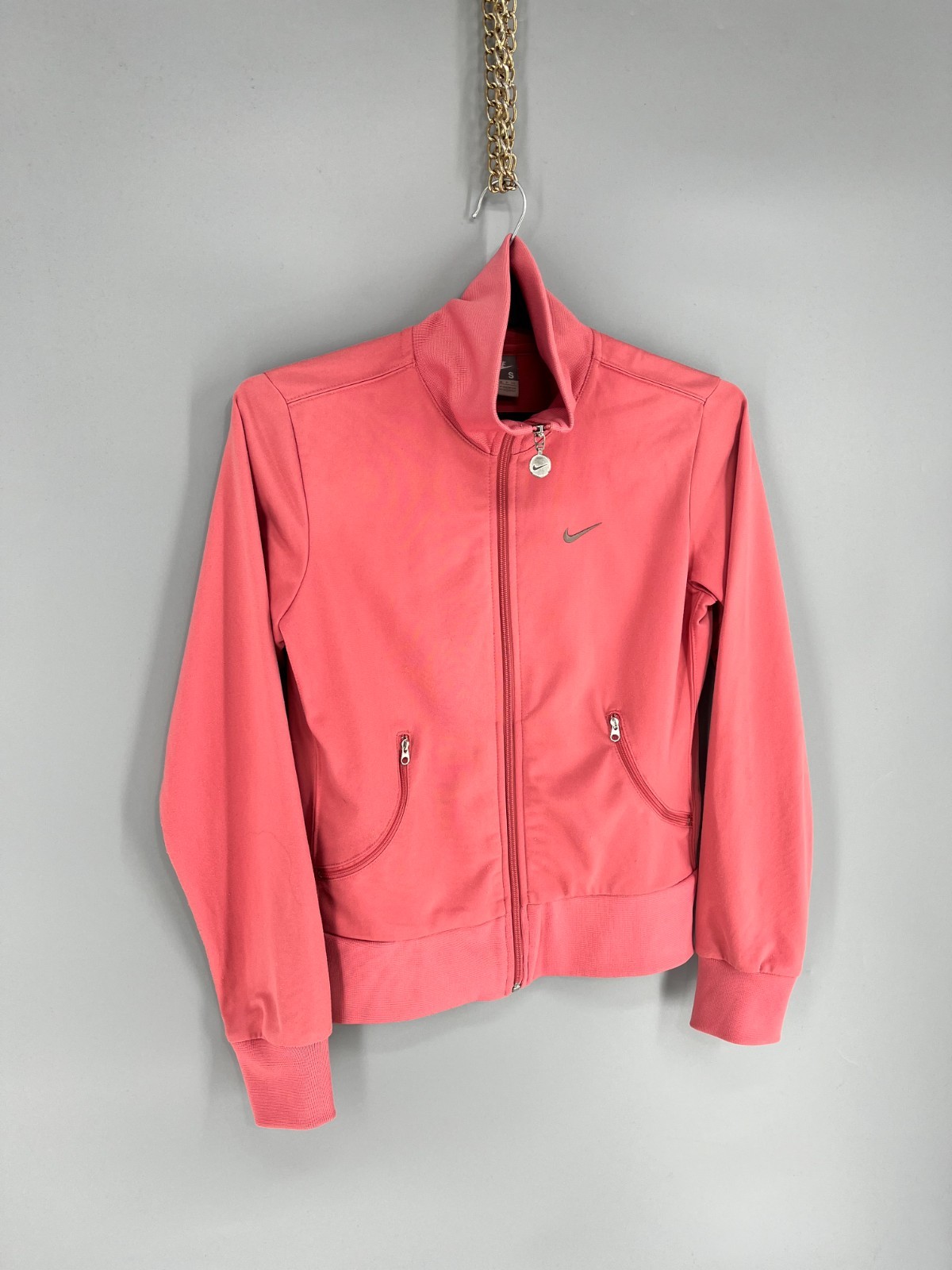 SACAI X NIKE Nike Giacca Donna Track Vintage Rosa Full Zip Taglia S Y2K Abbigliamento Sportivo Rara