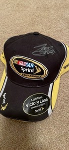 Tony Stewart Autographed victory lane hat  Cup Series 2009 Pocono Raceway 