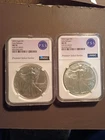 2x2025  silver eagles NGC PSS ER MS70 (NGC#rd first time)528and 529 of 20,025