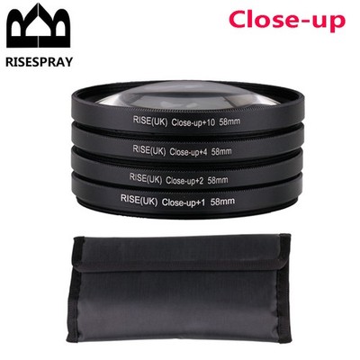 Close Up Macro Lens Filter +1 +2 +4 +10 for Canon Nikon Sony Pentax Camera