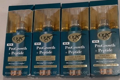 4 Count OGX ProGrowth + Peptide Scalp Serum Peptide & Caffeine 10 mL