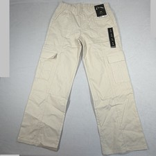 Art Class Girls Khaki Cargo Pants Mid Rise Relaxed Leg Size M 8 Tan New
