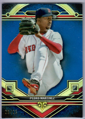 Pedro Martinez 2024 Topps Triple Threads Sapphire 25/25 Boston Red Sox Book End
