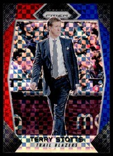 2017-18 Panini Prizm Prizms Red White and Blue Terry Stotts Portland Trail
