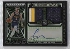 2022 Panini Obsidian Electric Etch Green 13/25 Christian Braun #RJI-DCB Auto f3p