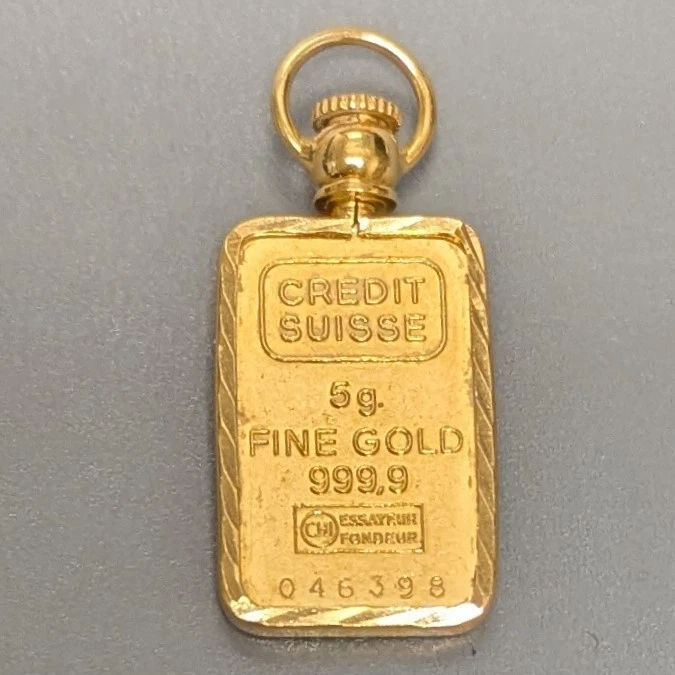 Credit Suisse Gold Bullion Bars and Rounds 5 g Precious Metal