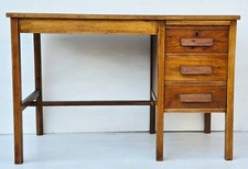 Petite Vintage Teacher's Desk, Space-saving Home Office, Writing Desk.