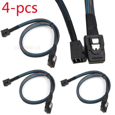 X4 Mini SFF-8643 to SFF-8087 36Pin SAS HD Adapter Cable  Server Motherboard 0.5M
