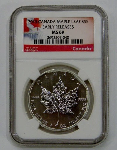 Canada - 2013 - 1 oz. .9999 Silver Maple Leaf $5 - NGC MS 69 Early Releases