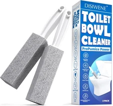 DISIWENE Pumice Cleaning Stone with Handle Toilet Bowl 2 Pack 