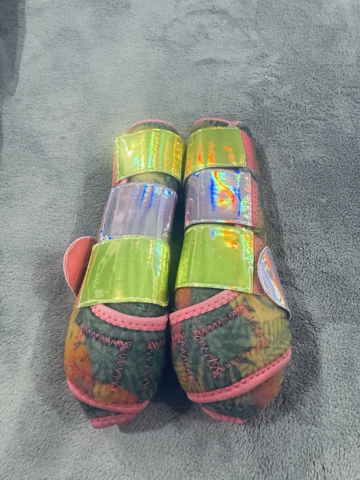 Профессиональный выбор лошади передние ботинки размер средний розовый тропический - Изображение 2 из 4