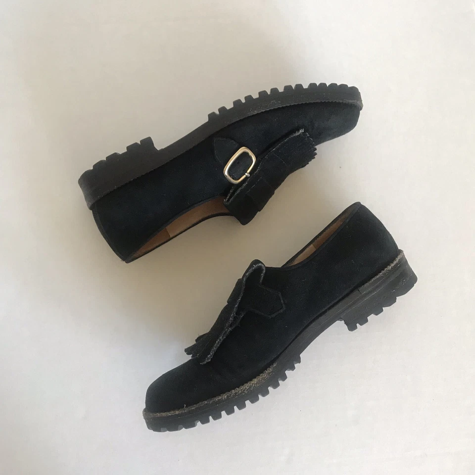 Mocasín de gamuza negro Walter Steiger Climber Silon para mujer suela de goma EE. UU. 6 Foto 3 de 4