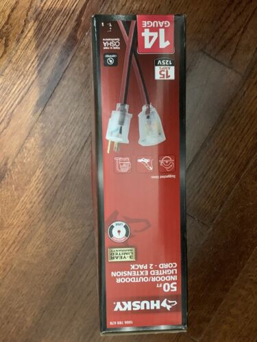 Husky 50 in Indoor/Outdoor Extension Cord 2PK. - Picture 3 of 5