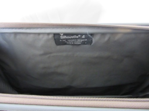 Samsonite Silhouette 4 Carry On Gray Rose Travel Luggage Tweed Vintage 1987 - Picture 12 of 16