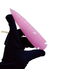 Pink Rose Quartz Arrowhead 6" Glass Quartz Spearhead Crystal Home Décor Use.