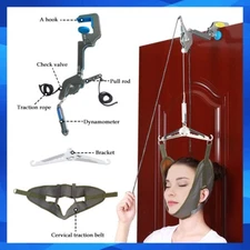 Cervical Neck Traction Device Back Stretcher Pain Relief Over The Door Arthritis