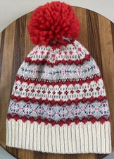 YOUTH GIRLS BABY GAP WINTER BEANIE HAT WITH POM SIZE M/L TOO CUTE    16