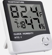 Thermometer Indoor Digital LCD Hygrometer Temperature Humidity Meter Alarm Clock
