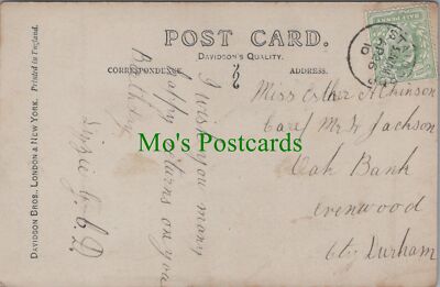 Genealogie Postkarte - Atkinson / Jackson, Oak Bank, Evenwood, Grafschaft Durham GL419