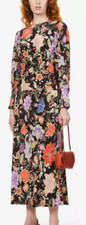 RIXO LONDON Greta Floral-print Crepe Midi Dress In Peony Flora Black