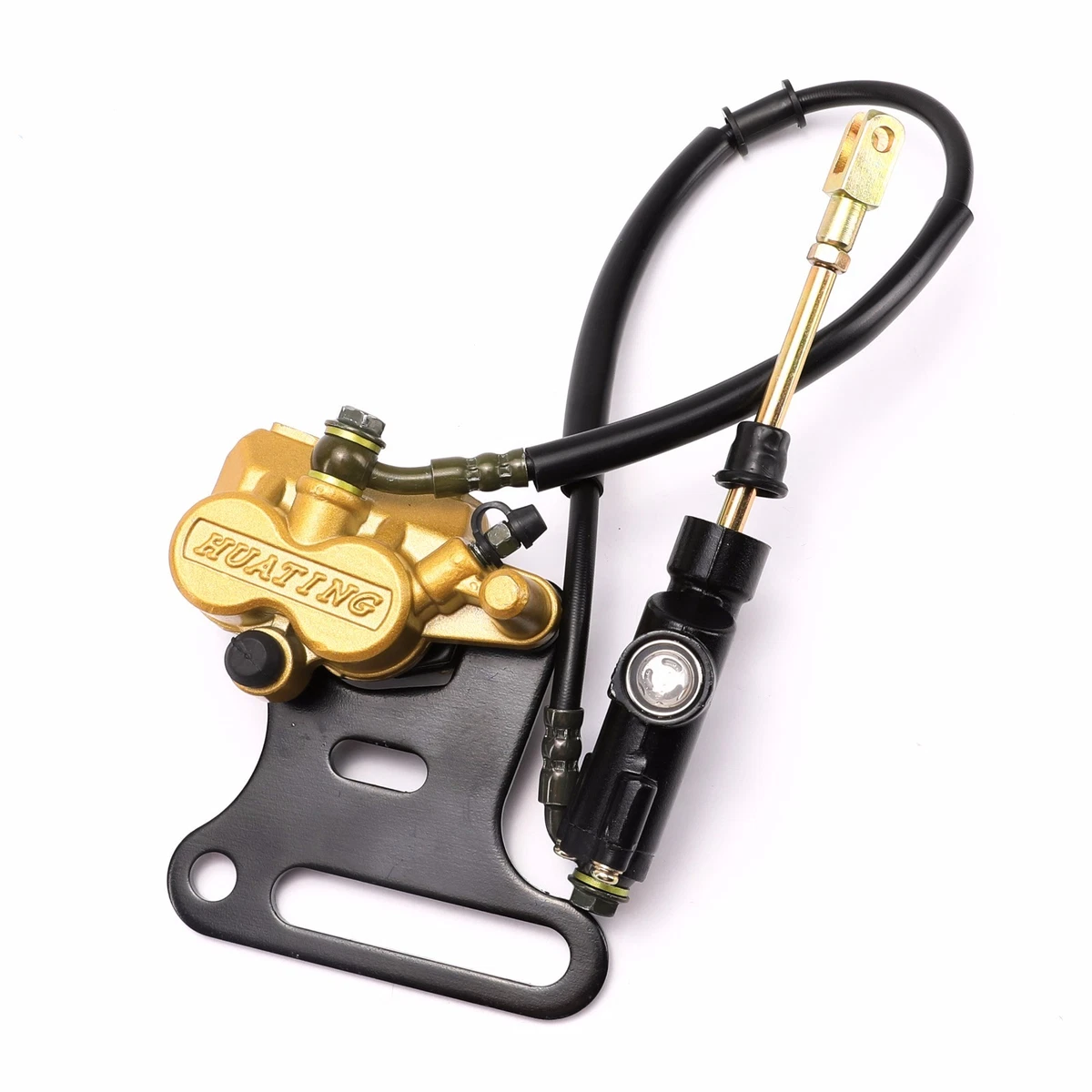 Soporte De Pinza De Freno Hidráulico Trasero Doble Para Pit Bikes 125cc Y 140cc - Aleación De Aluminio, Color Negro