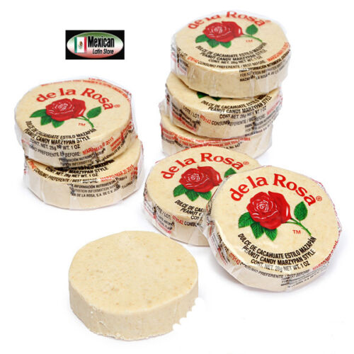 Mazapan De La Rosa Jumbo size Peanut's Confection 18-pcs box Net Wt 1 lb 15-oz - Picture 2 of 5