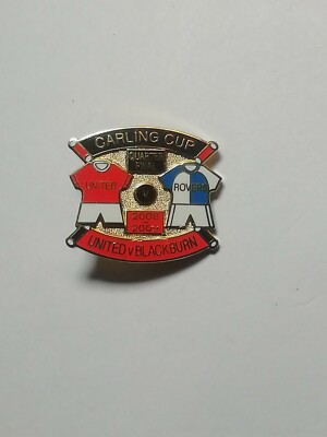 MAN UTD VS BLACKBURN ROVERS CARLING CUP QUARTER FINAL 2008/09 SEASON Pin Badge