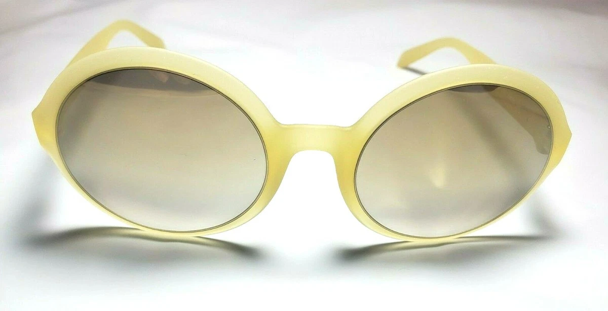 OVERSIZE EXAGGERATED RETRO SUNGLASSES X-Large Huge Round Black Frame Yellow  Lens | eBay