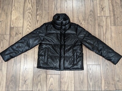 Faux Fur Puffer Faux Leather Puffer Jacket Abercrombie Abercrombie