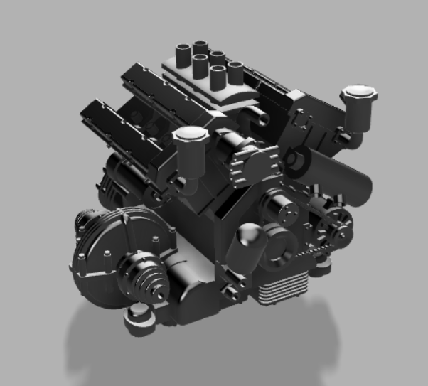 Dino V6 engine 3d printed model kit （for hasegawa 1/24 lancia