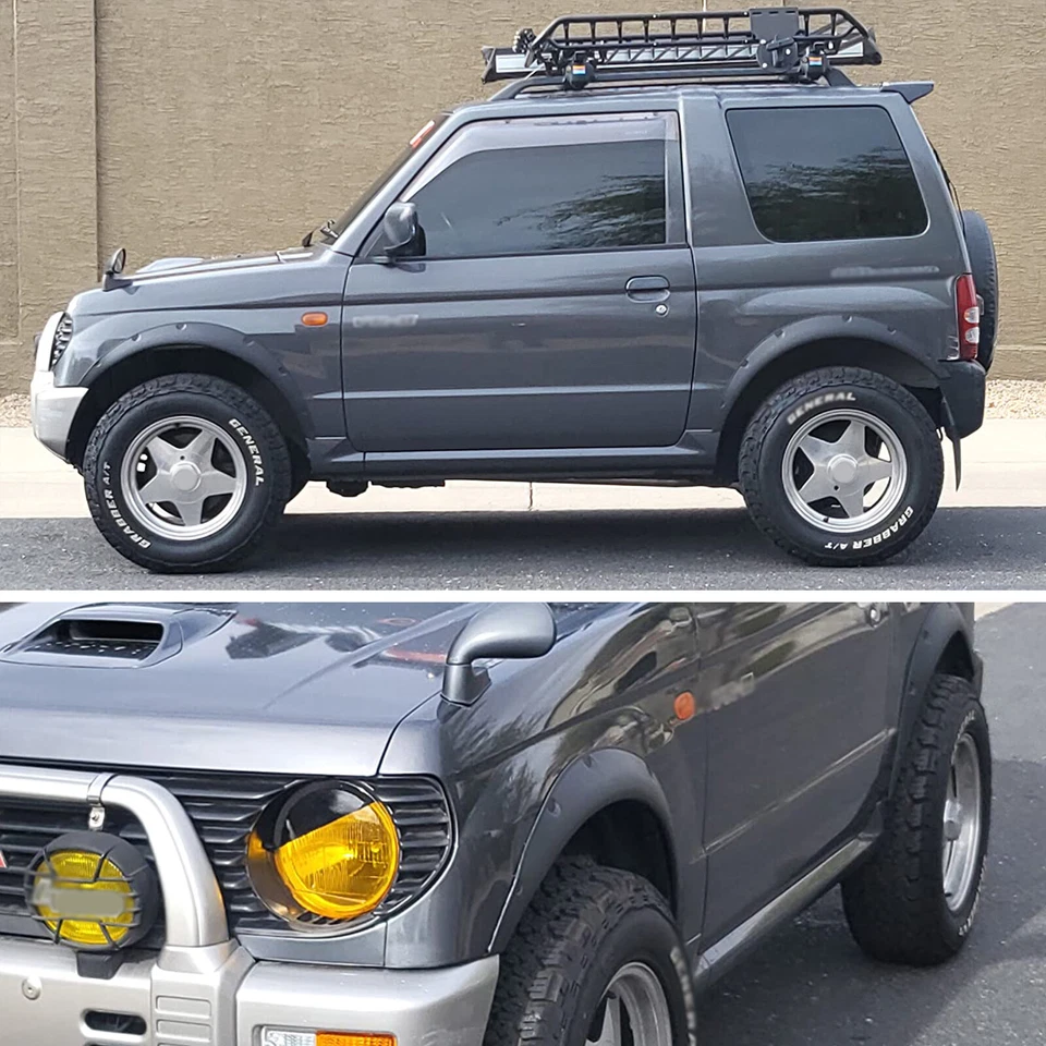 4X35" Matte Black Fender Flares Extra Wide Wheel Arches For Dodge Grand Caravan Foto 2 de 4