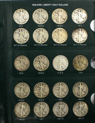 1916-1947 COMPLETE Walking Liberty Half Dollar Set, 65 Intercept Album #2