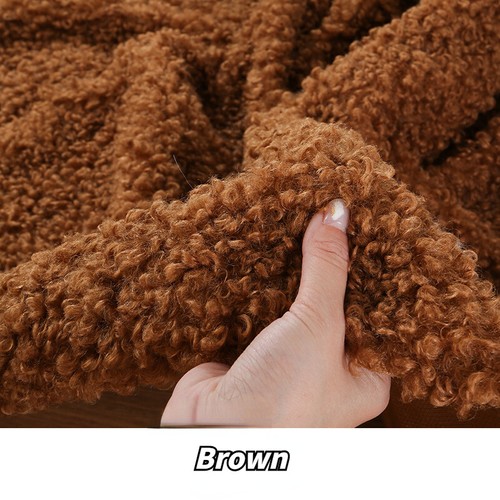 1pc Curly Wool Sheep Fabric Faux Fur Cloth Coat Doll Lining Fabric By Metre - Picture 6 of 21