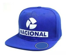 AYRTON SENNA - NACIONAL - F1 - BLUE TRUCKER HAT - FLAT CAP - NEW 