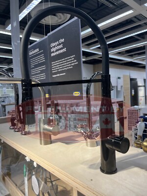 Brand New IKEA TOLLSJON Black Polished Kitchen Faucet With