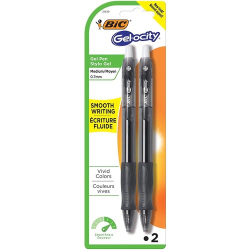 Bic Velocity Gel Retractable Pens Black Ink Medium Free Ship eBay