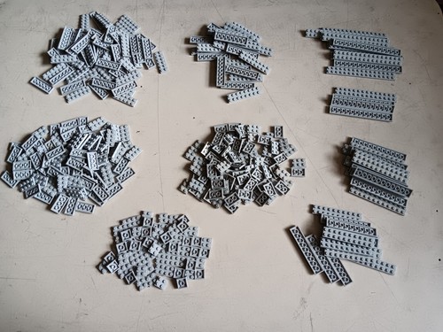 LEGO MENGE 420 HELLBLÄULICH GRAU FLACHE PLATTEN 2X2 2X3 2X4 2X6 2X8 2X10 2X12 2X16